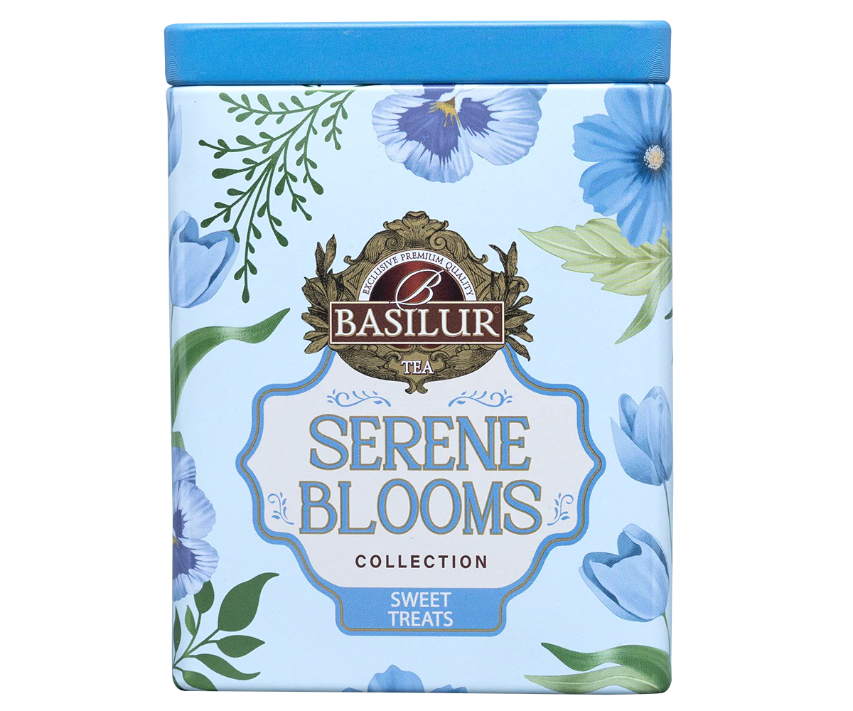 Basilur Serene Blooms Luxury Tin Caddy - Sweet Treats- 75G Loose Leaf - Image 2