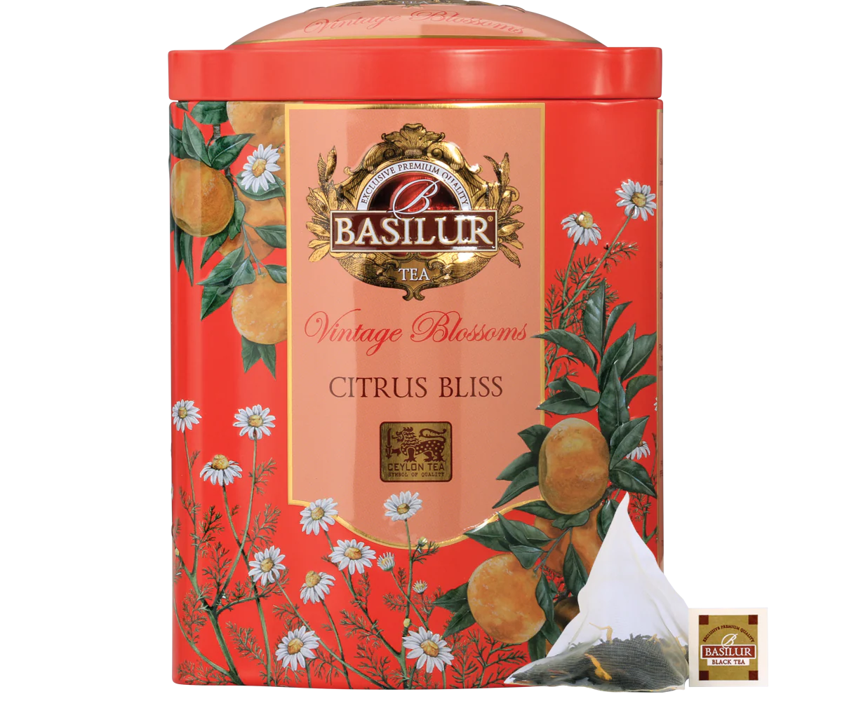 Vintage Blossoms Citrus Bliss - Black Tea - 20 Luxury Pyramid Tea Bags