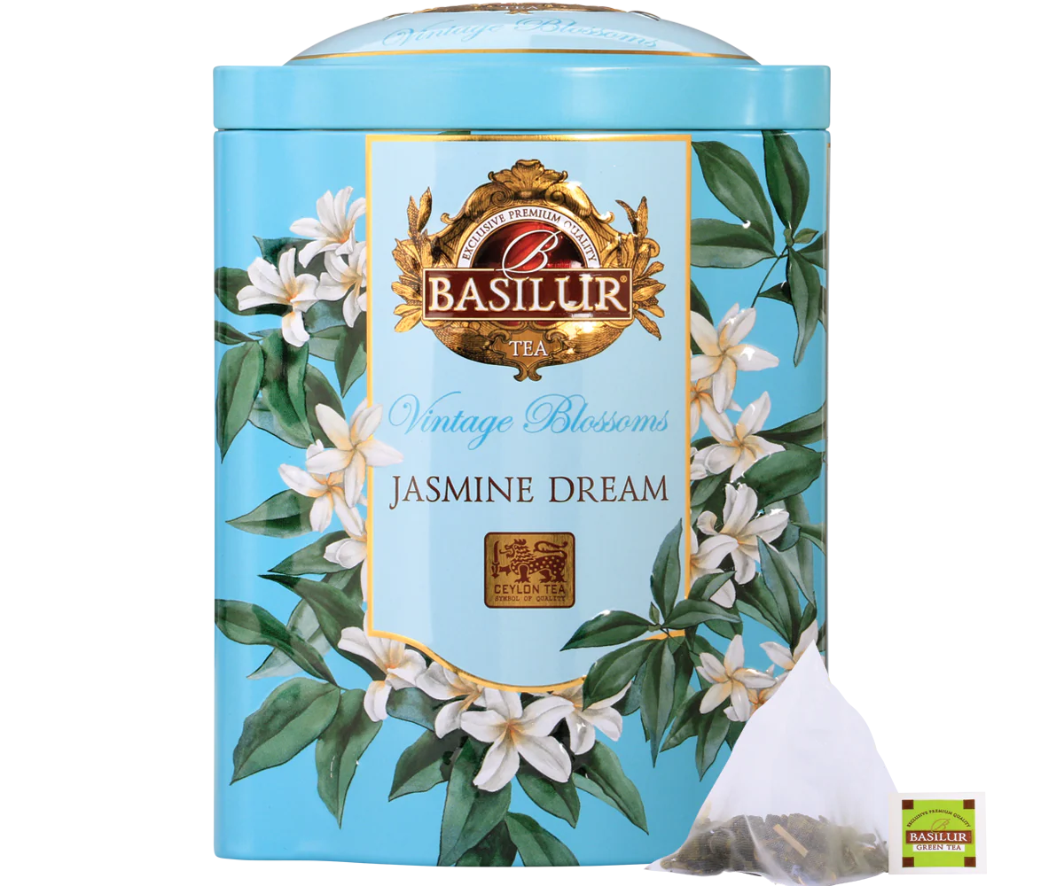 Vintage Blossoms Jasmine Dream - Black Tea - 20 Luxury Pyramid Tea Bags