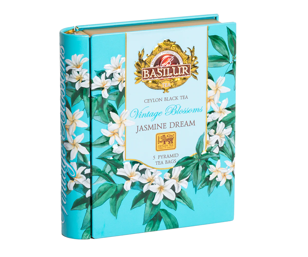 Mini Tea Book - Vintage Blossoms - Jasmine Dream - 5 Pyramid Tea Bags