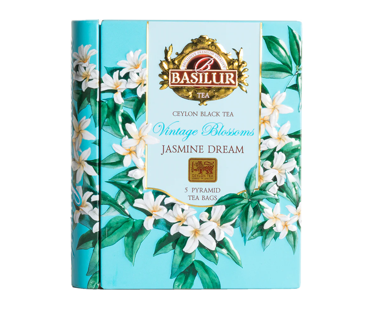 Mini Tea Book - Vintage Blossoms - Jasmine Dream - 5 Pyramid Tea Bags - Image 2
