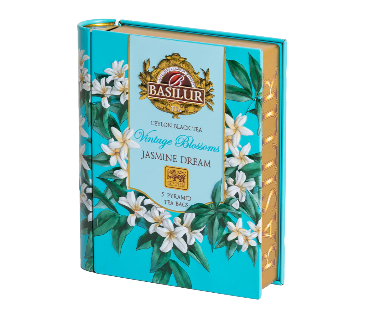 Mini Tea Book - Vintage Blossoms - Jasmine Dream - 5 Pyramid Tea Bags - Image 3