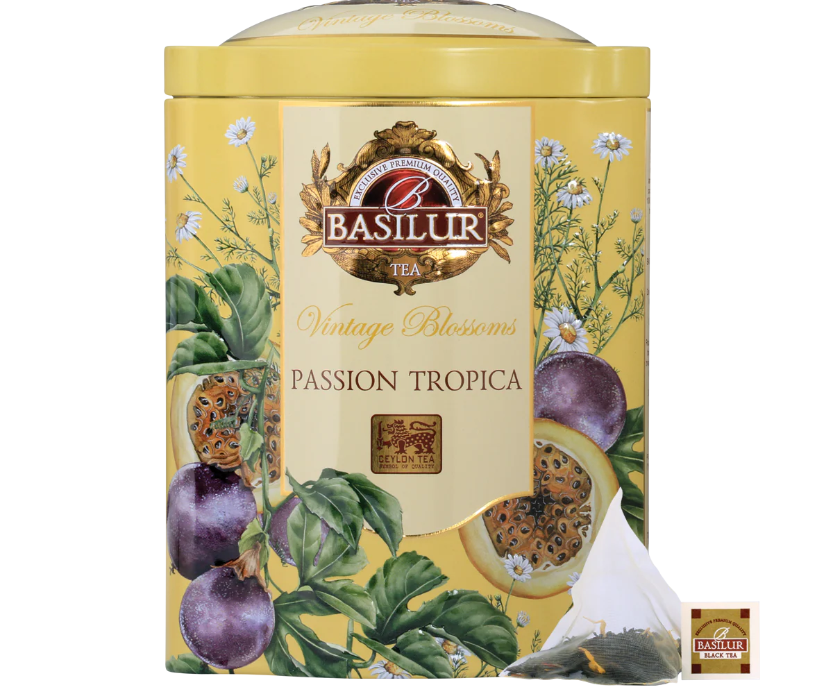 Vintage Blossoms Passion Tropica - Green Tea - 20 Luxury Pyramid Tea Bags