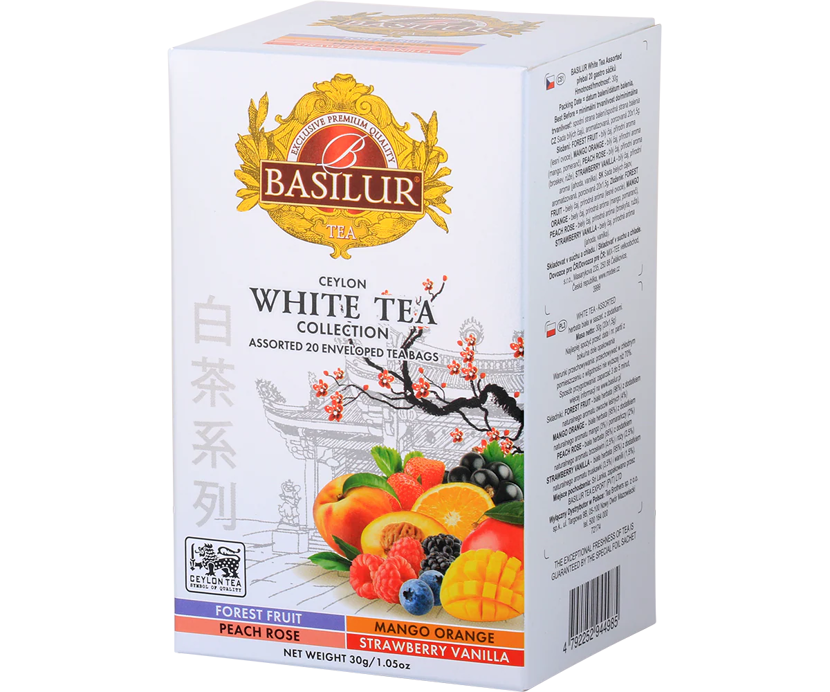 Ceylon White Tea - 20 Enveloped Tea Bags - 4 Flavours