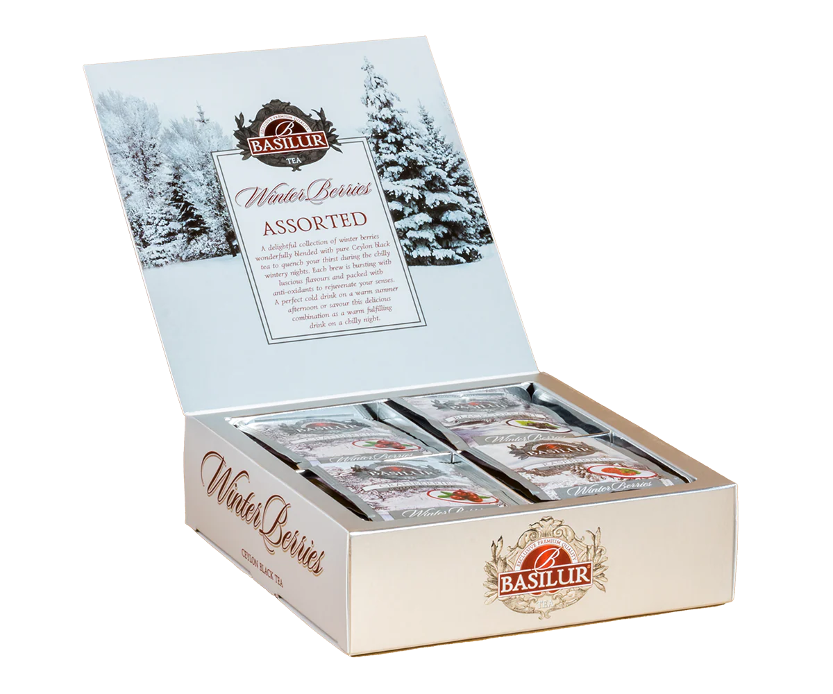 Winter Berries Assorted Gift Pack - 40 Enveloped Tea Bags - 4 Flavours